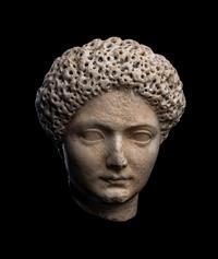 A Roman Marble Portrait Head of Julia Titi