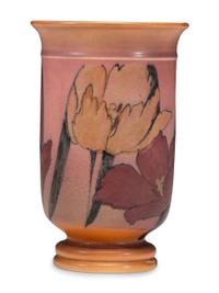 A Kataro Shirayamadani for Rookwood Pottery Floral Vellum Vase