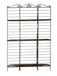 A Damerval Freres Cast Iron and Brass Baker's Rack