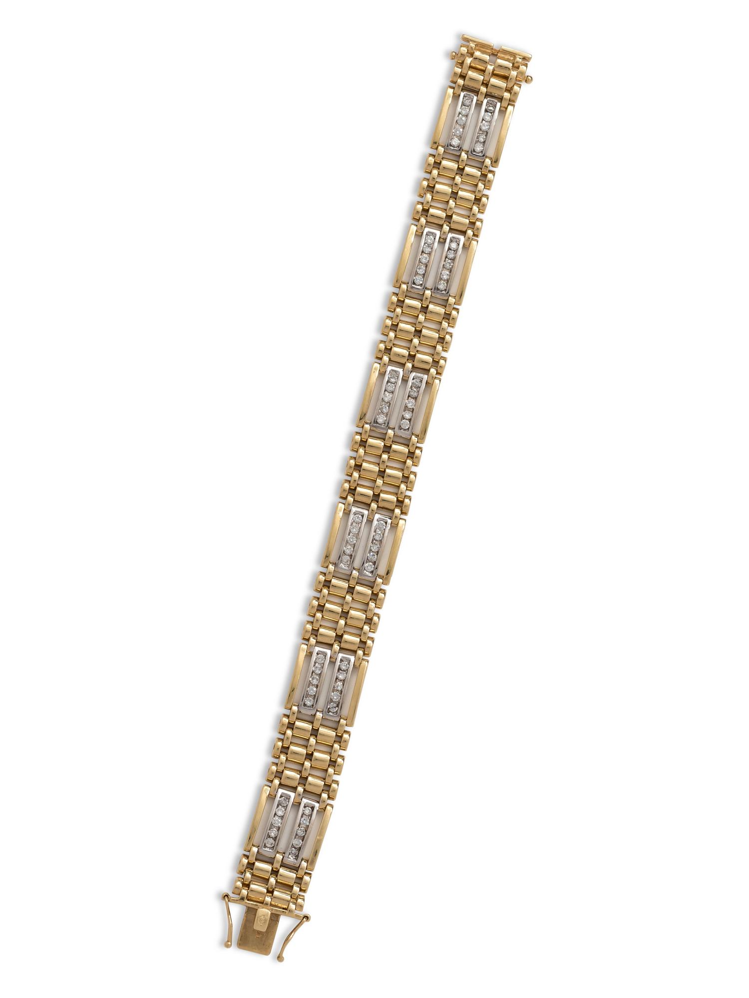 BICOLOR GOLD AND DIAMOND BRACELET