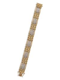 BICOLOR GOLD AND DIAMOND BRACELET