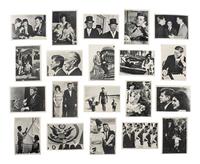 Autographed ephemera from directors, newsmen, Hollywood icons, and other ephemera including John Fitzgerald (1917-1963) Topps collector cards, 1964.