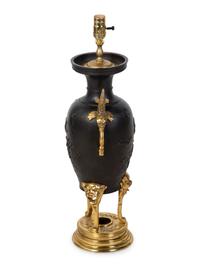 A Chinoiserie Decorated and Gilt Bronze Mounted Urn — 19TH CENTURY