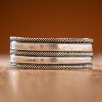 Navajo Arts and Crafts Guild Silver Cuff Bracelet