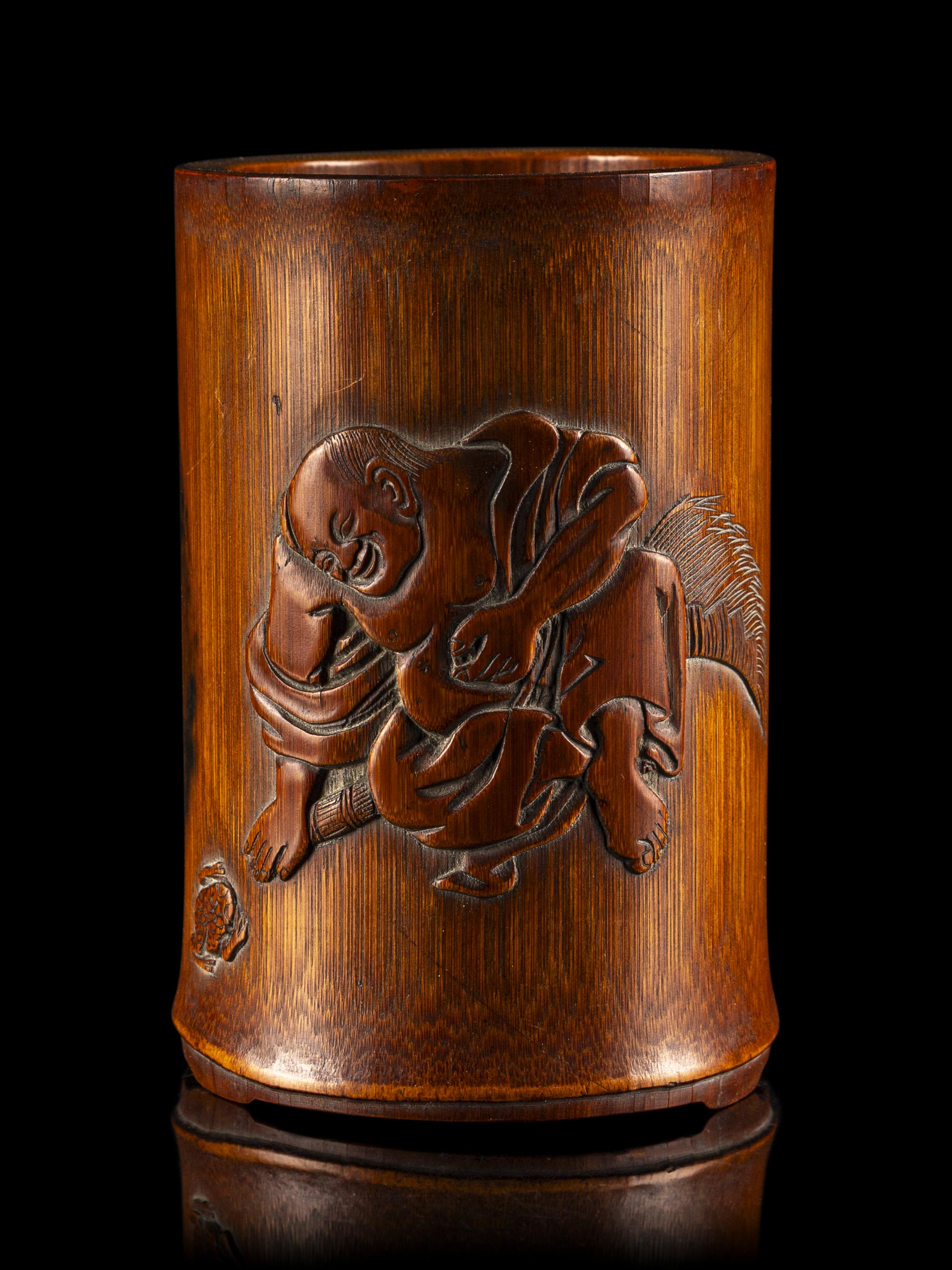 A Chinese Bamboo Brushpot, Bitong