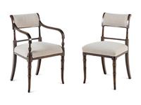 A Set of Ten Regency Style Dining Chairs
