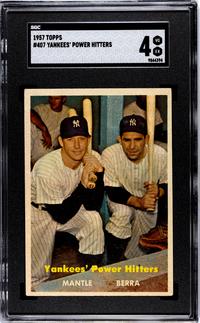 A Complete Set of 1957 Topps Baseball Cards Including SGC Graded Key Cards (407/407),