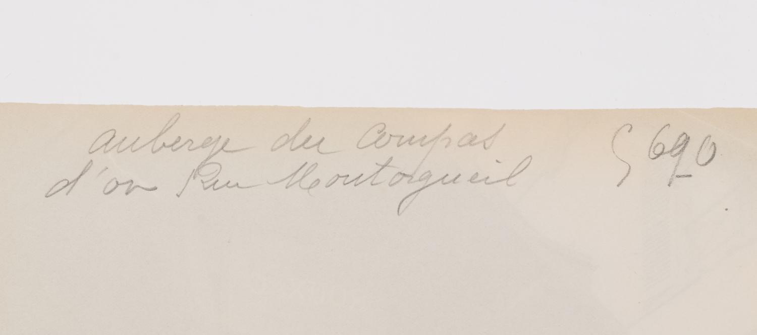 A group of five photographs ( Auberge du Compas d'Or, rue Montorgueil; Façade Saint-Lazare, faubourg Saint-Denis 107; Folie Thoinard, 9 rue Coq-Héron; Hôtel d'Imbercourt, 15 rue de l'Universite; Hôtel de Vendôme, rue Béranger 3 )