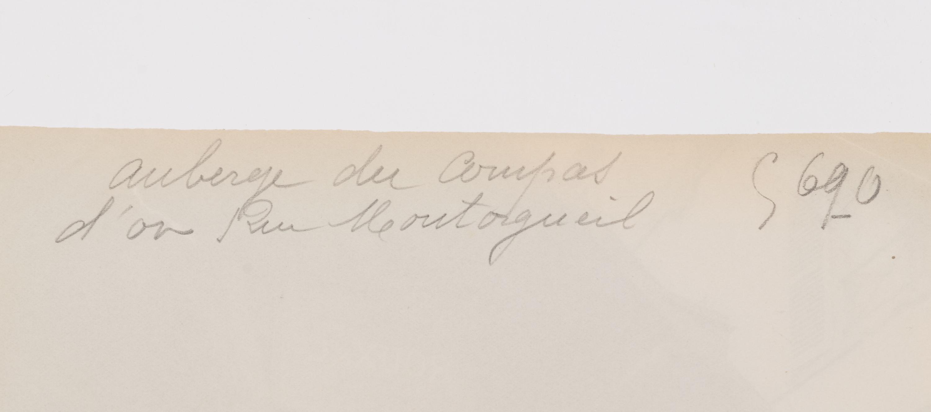 A group of five photographs ( Auberge du Compas d'Or, rue Montorgueil; Façade Saint-Lazare, faubourg Saint-Denis 107; Folie Thoinard, 9 rue Coq-Héron; Hôtel d'Imbercourt, 15 rue de l'Universite; Hôtel de Vendôme, rue Béranger 3 )