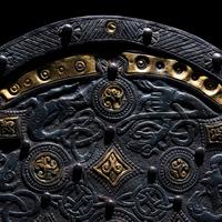 A Viking or Anglo-Saxon Silver and Gold Disk Brooch