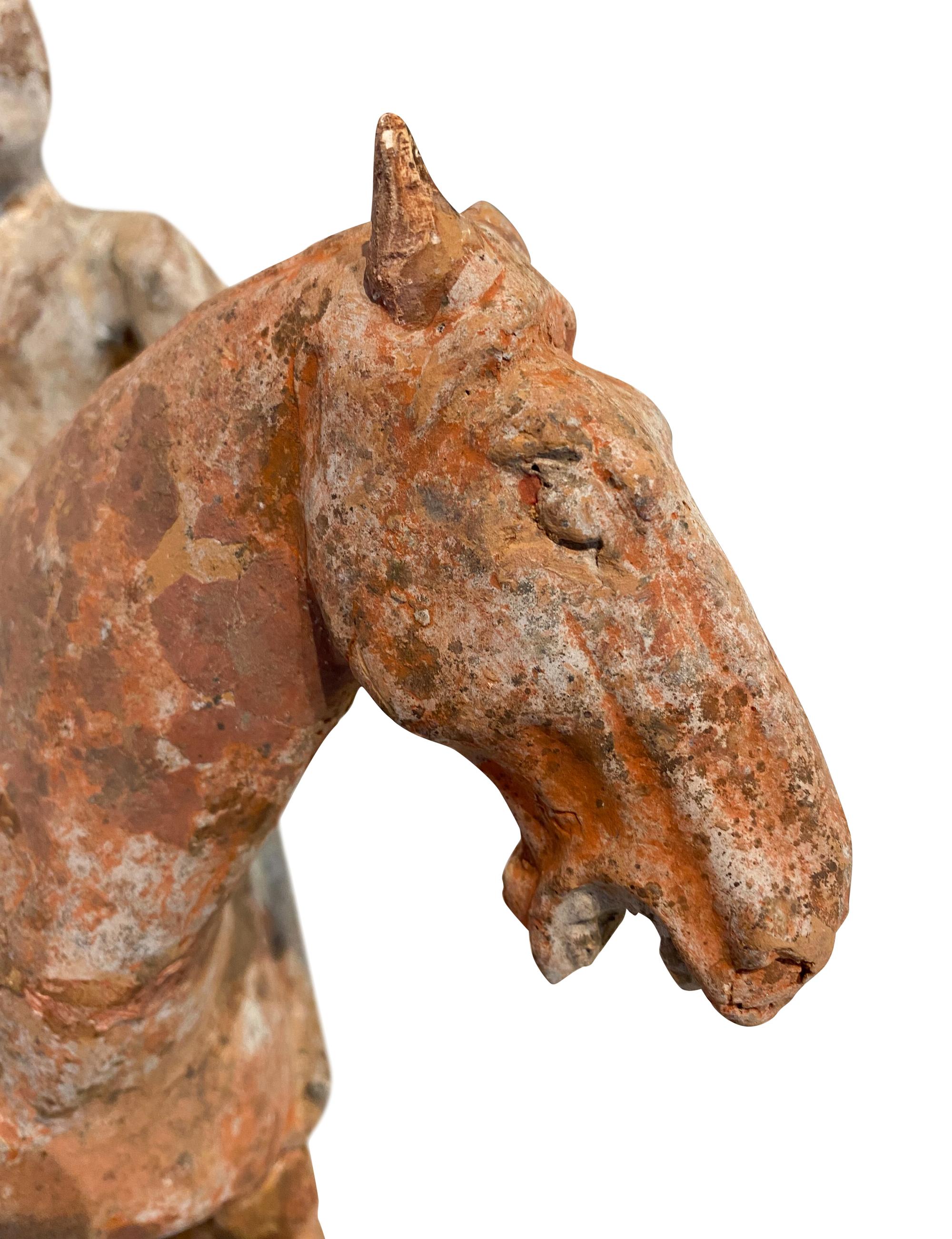 Two Chinese Sancai Pottery Figures