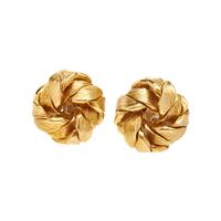 TIFFANY & CO., YELLOW GOLD KNOT CLIP EARRINGS