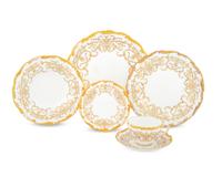 A Coalport Porcelain Dinner Service