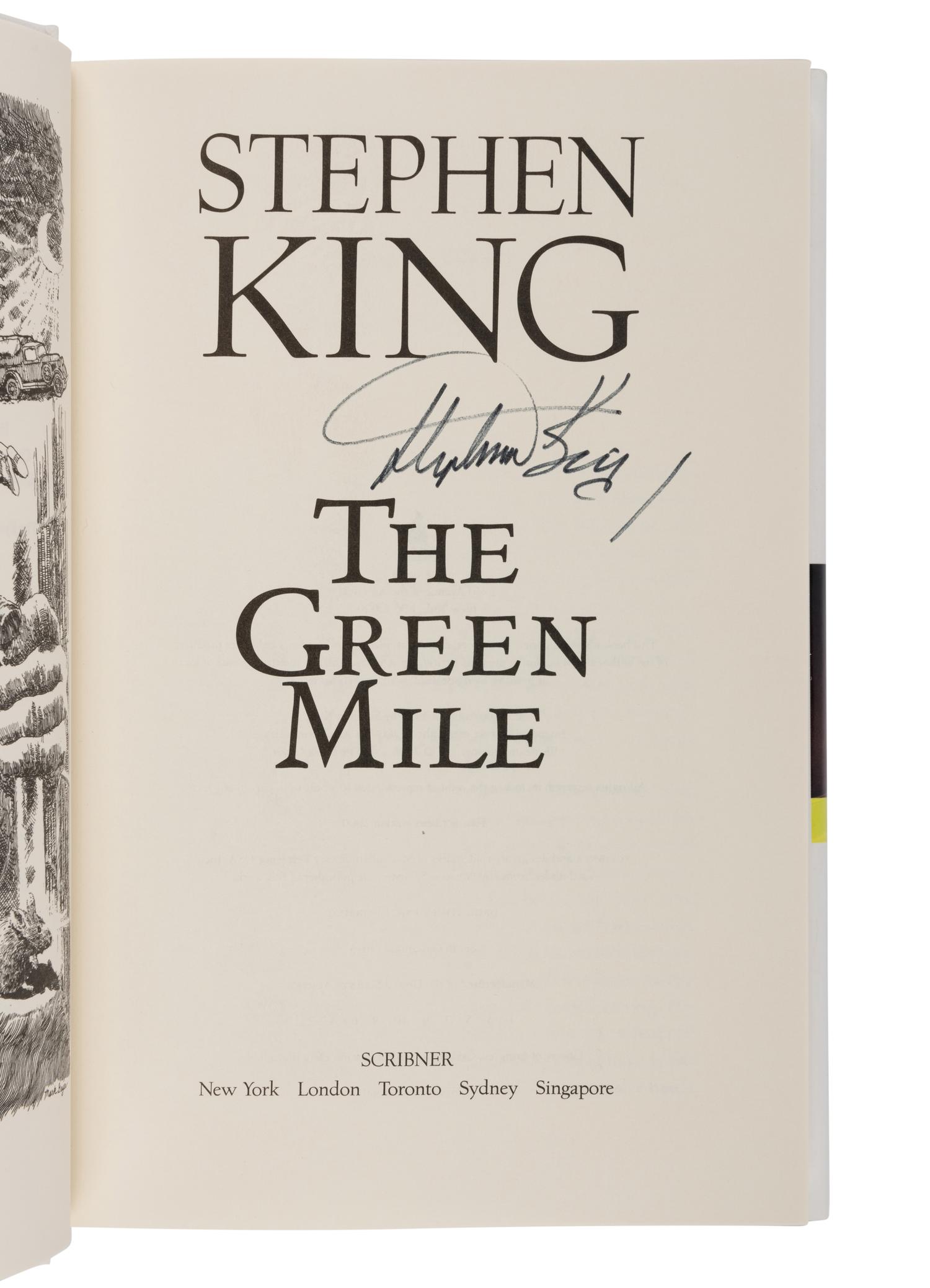 KING, Stephen (b. 1947). The Green Mile. New York: Scribner, 2000.