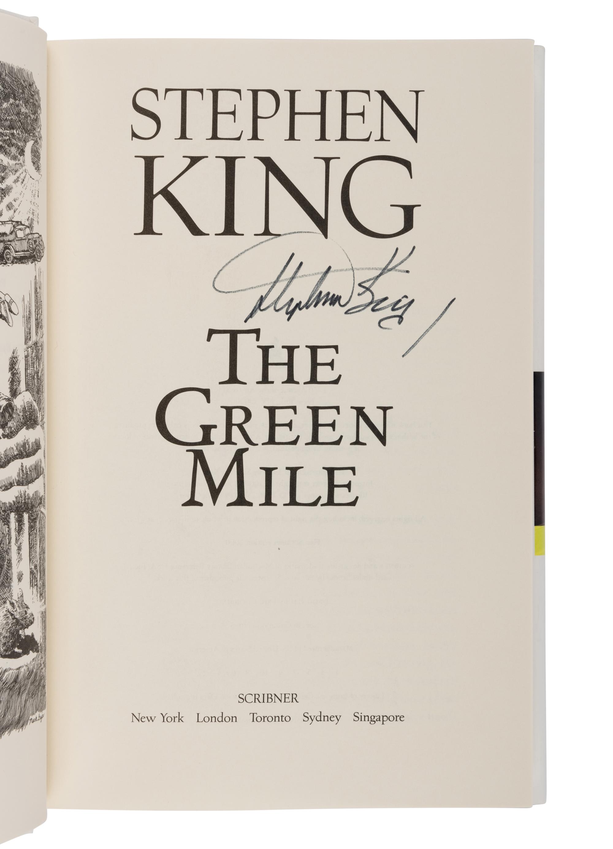 KING, Stephen (b. 1947). The Green Mile. New York: Scribner, 2000.