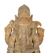 An Indian Cast Stone Figure of Ganesh