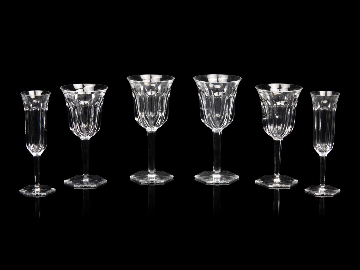 A Baccarat Malmaison Stemware Service