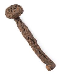 A Carved Aloeswood Ruyi Scepter Length 18 3/4 inches.