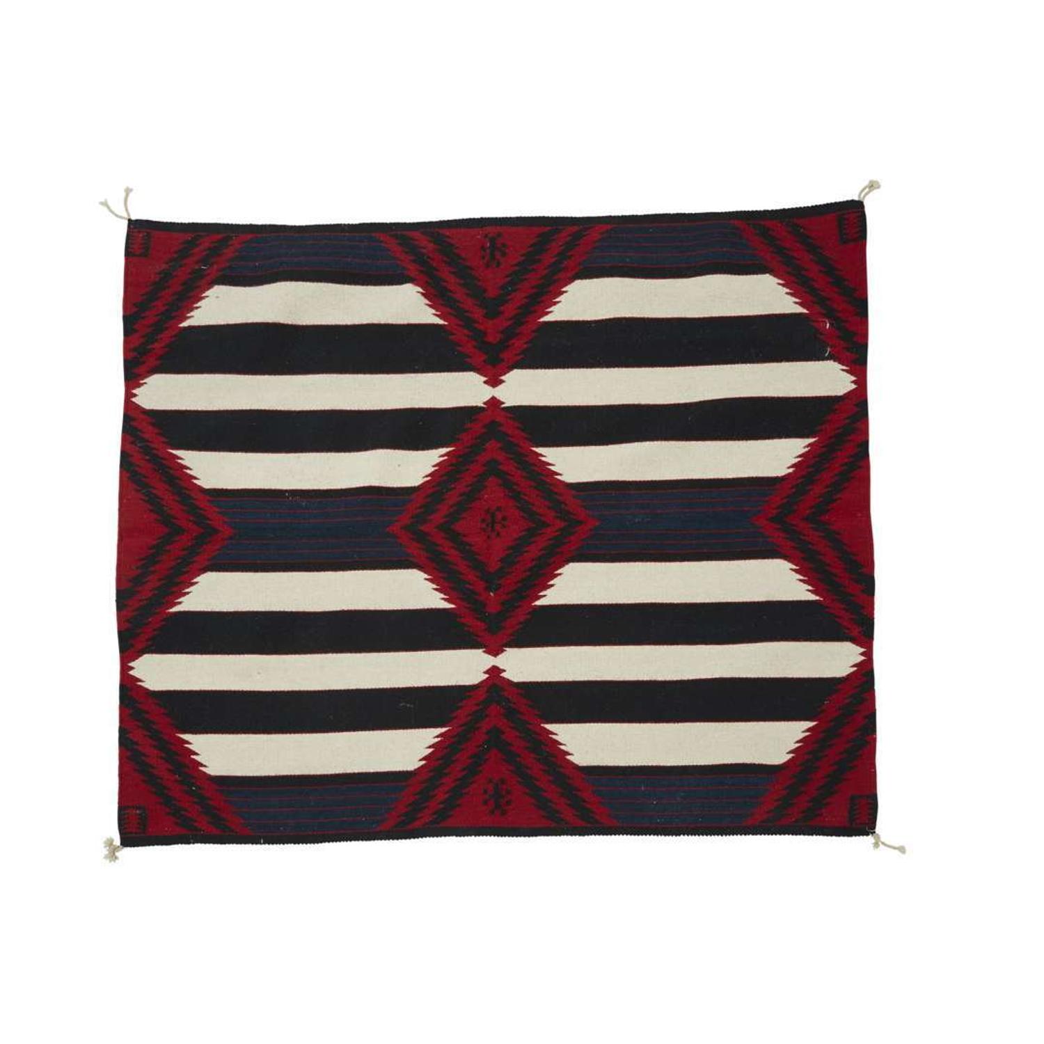 Two Navajo third phase chief's blankets last half 20th century