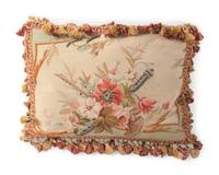 A Pair of Aubusson Tapestry Upholstered Pillows