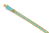 A Gianni Versace Turquoise Leather and Mesh Narrow Belt, Size 70/28.
