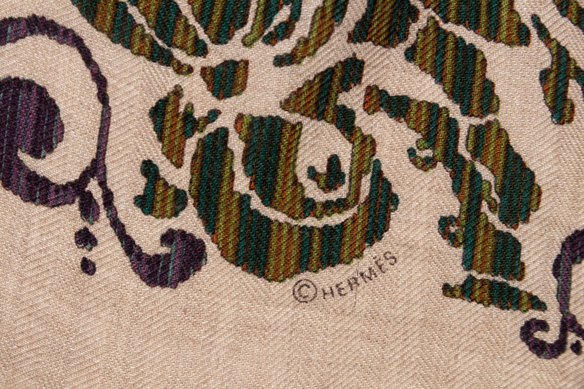 Two Hermès 90cm Cashmere/Silk Scarves