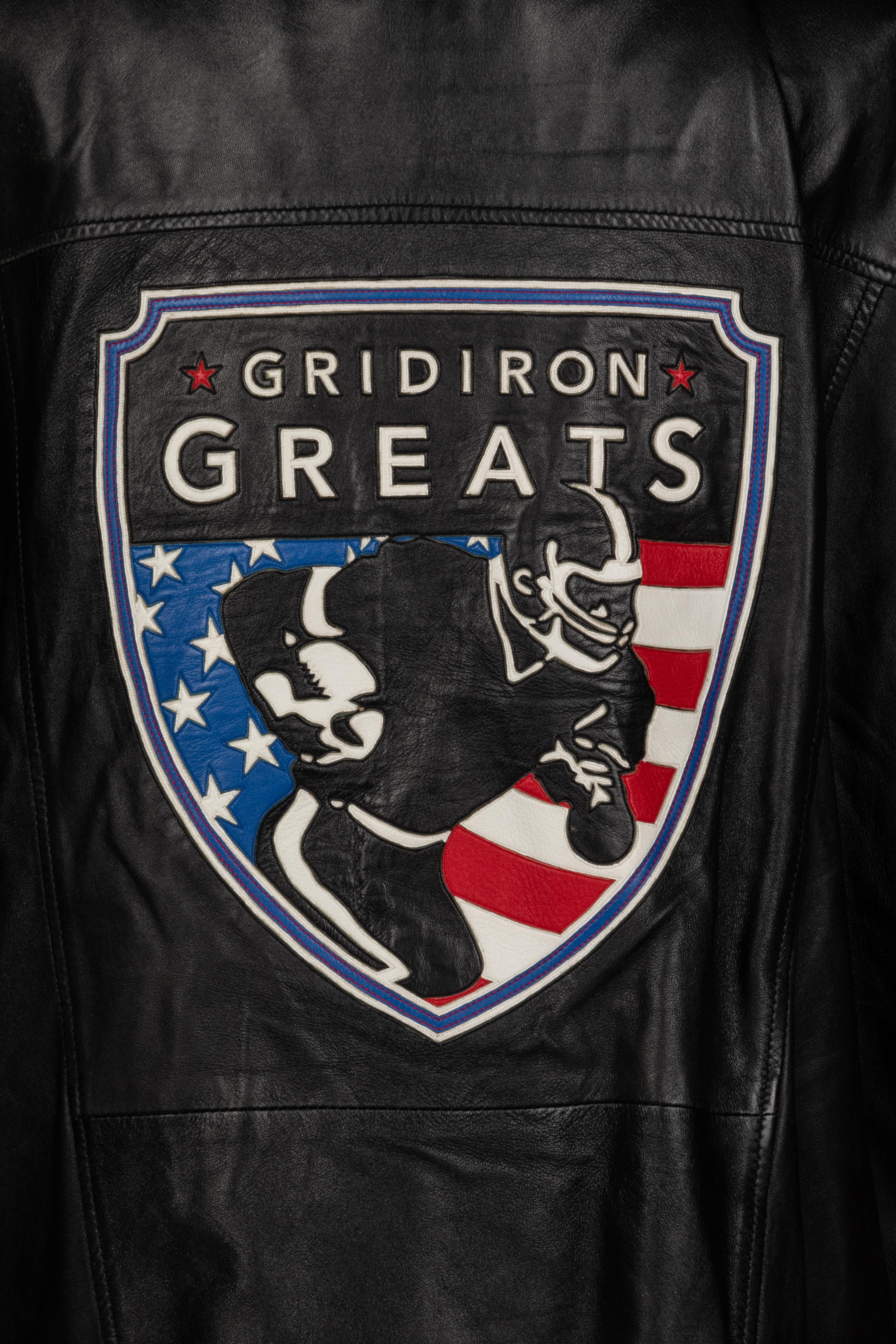 Mike Ditka's Personally Owned and Worn Gridiron Greats Leather Jacket