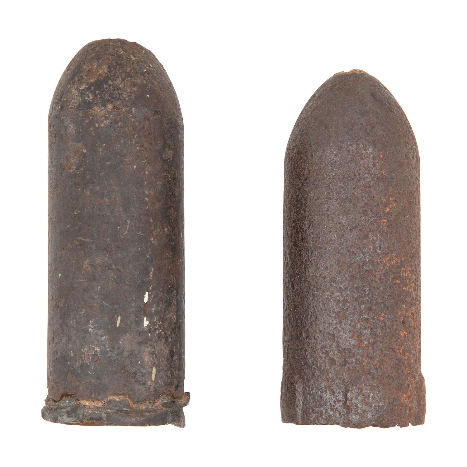 Two Excavated Civil War Artillery Shells: Delafield and