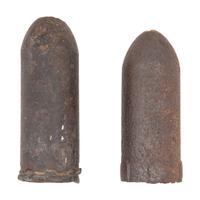 Two Excavated Civil War Artillery Shells: Delafield and