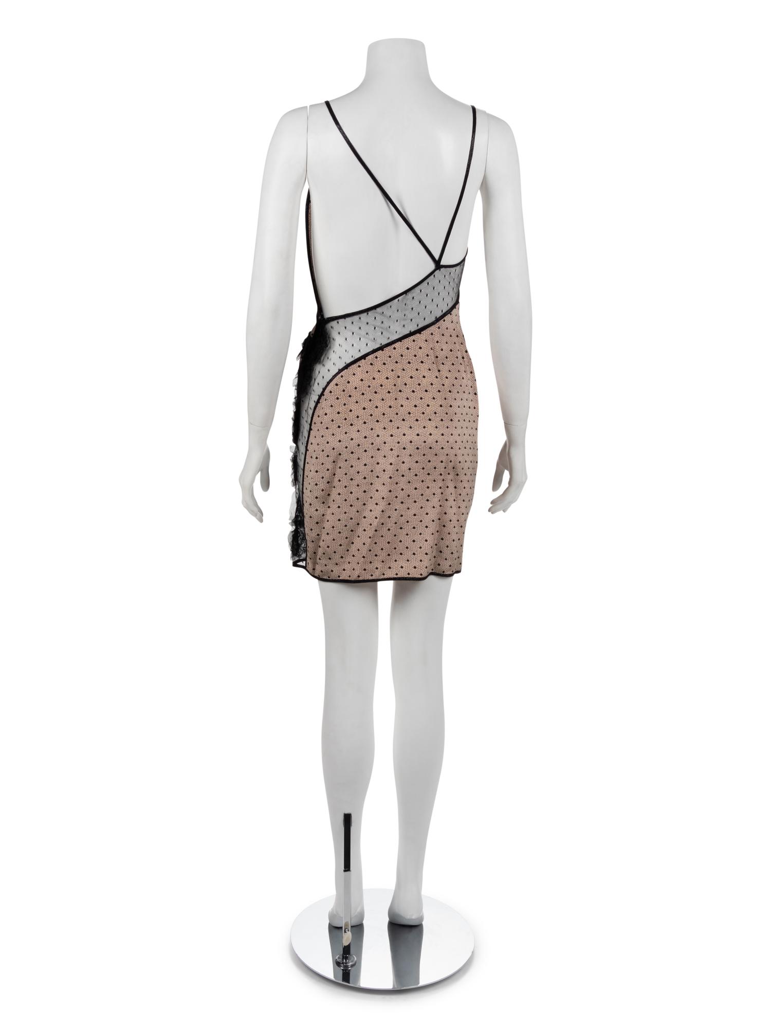 Geoffrey Beene Dress with Sheer Inserts, 1990s
