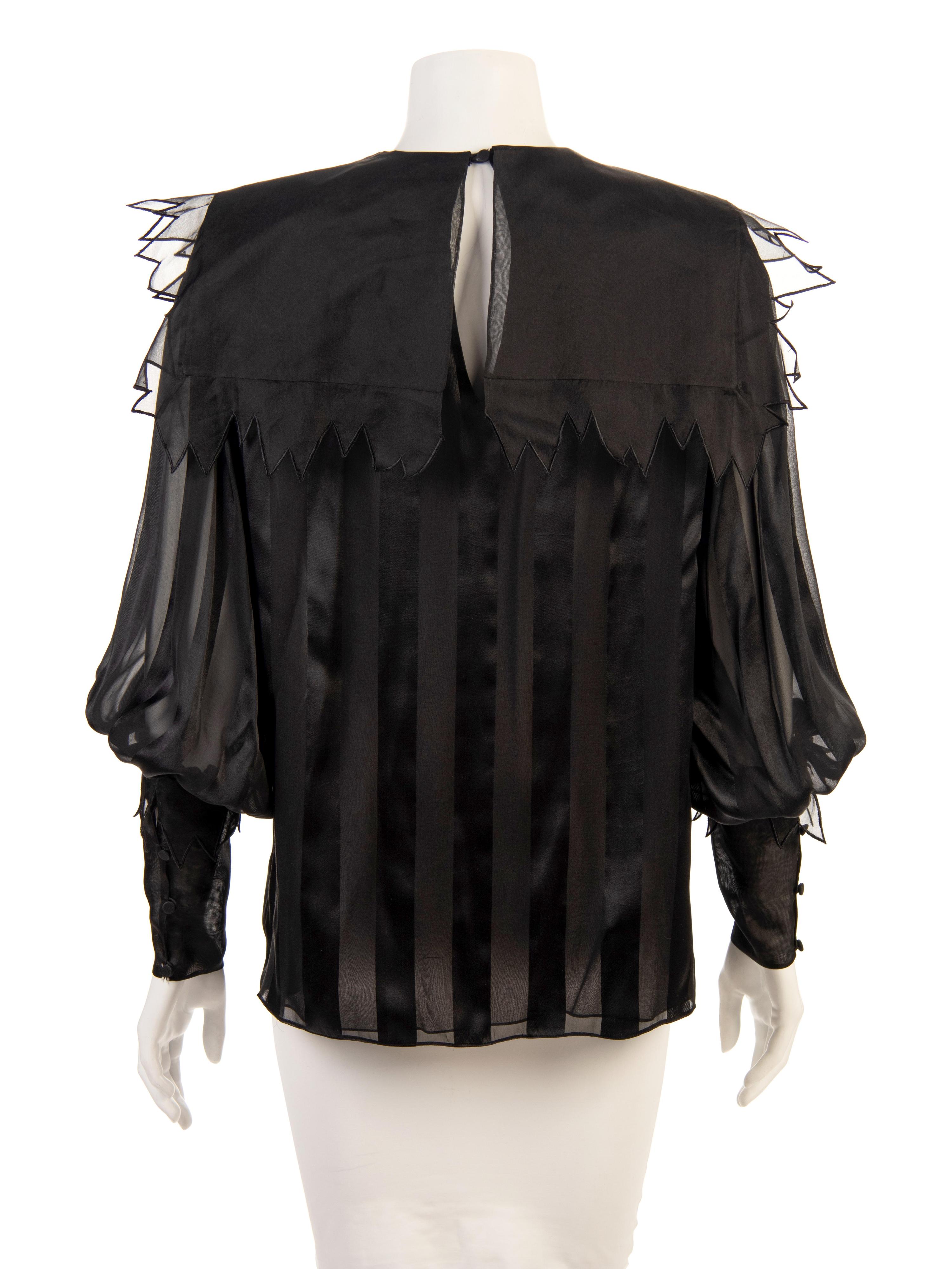 Four Designer Shirts: Two Valentino, One Ungaro, One Hanae Mori, 1980-90s