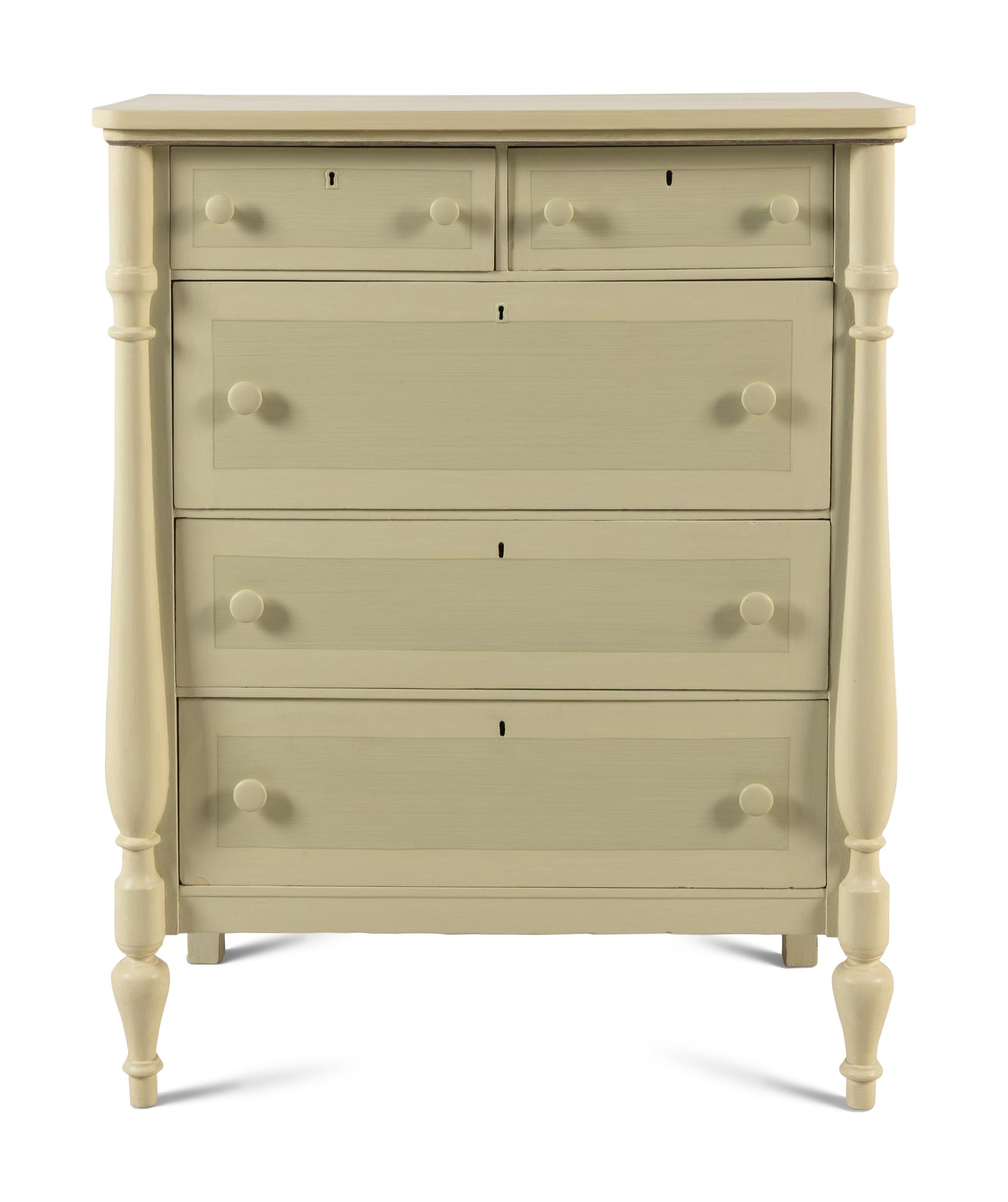 A Painted Chest of Drawers