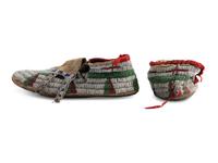 Sioux Beaded Buffalo Hide Moccasins