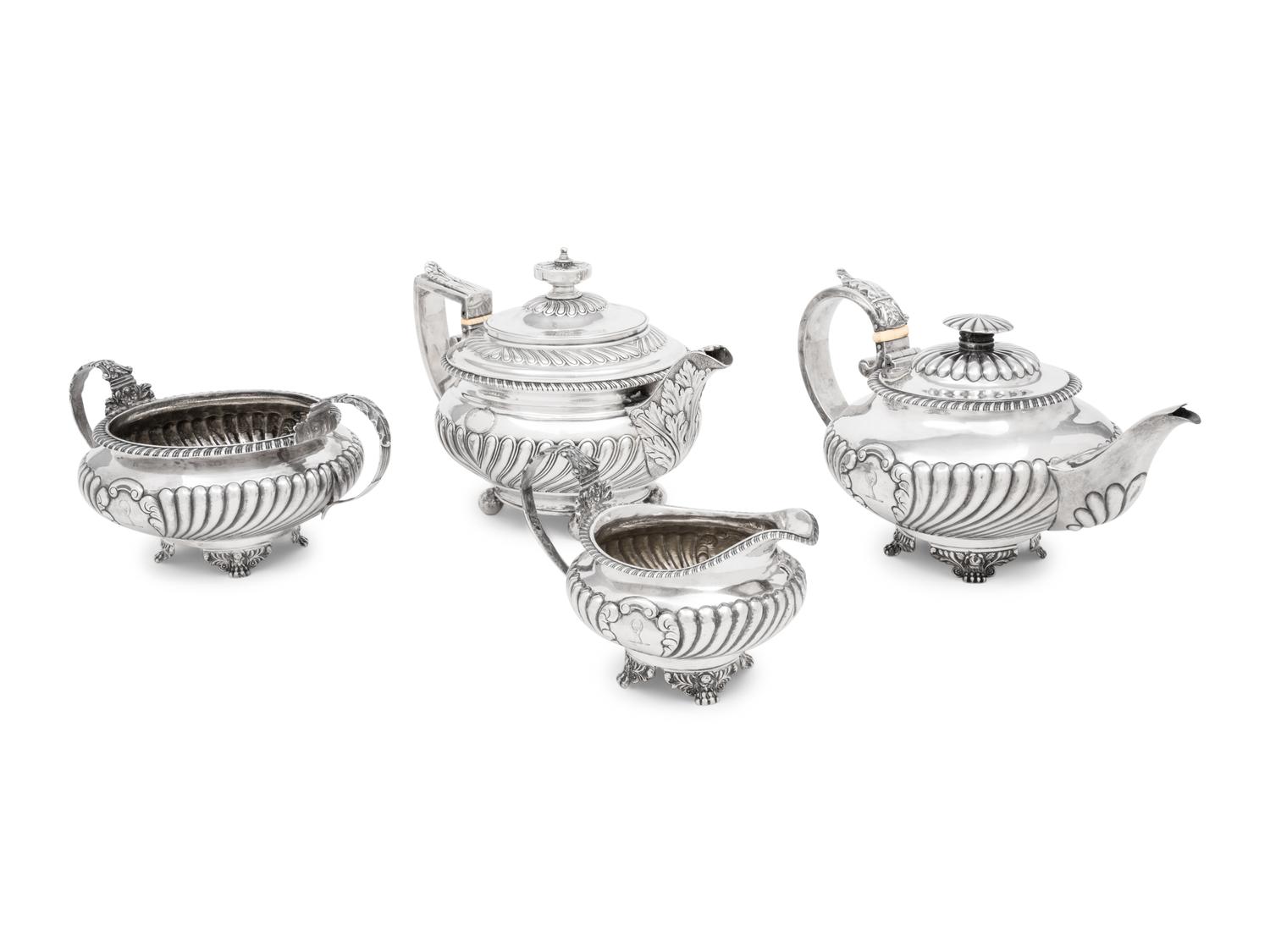 Four Georgian Silver Hollowware Articles