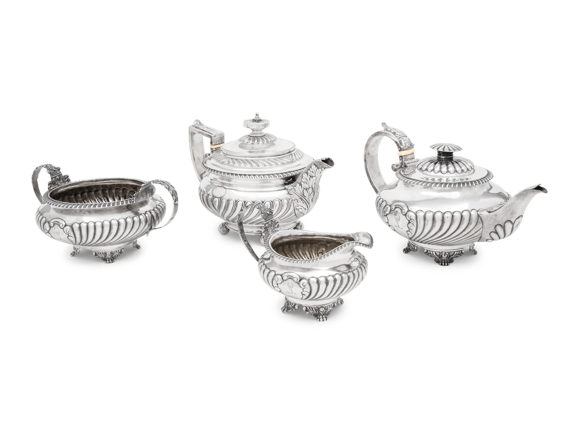 Four Georgian Silver Hollowware Articles