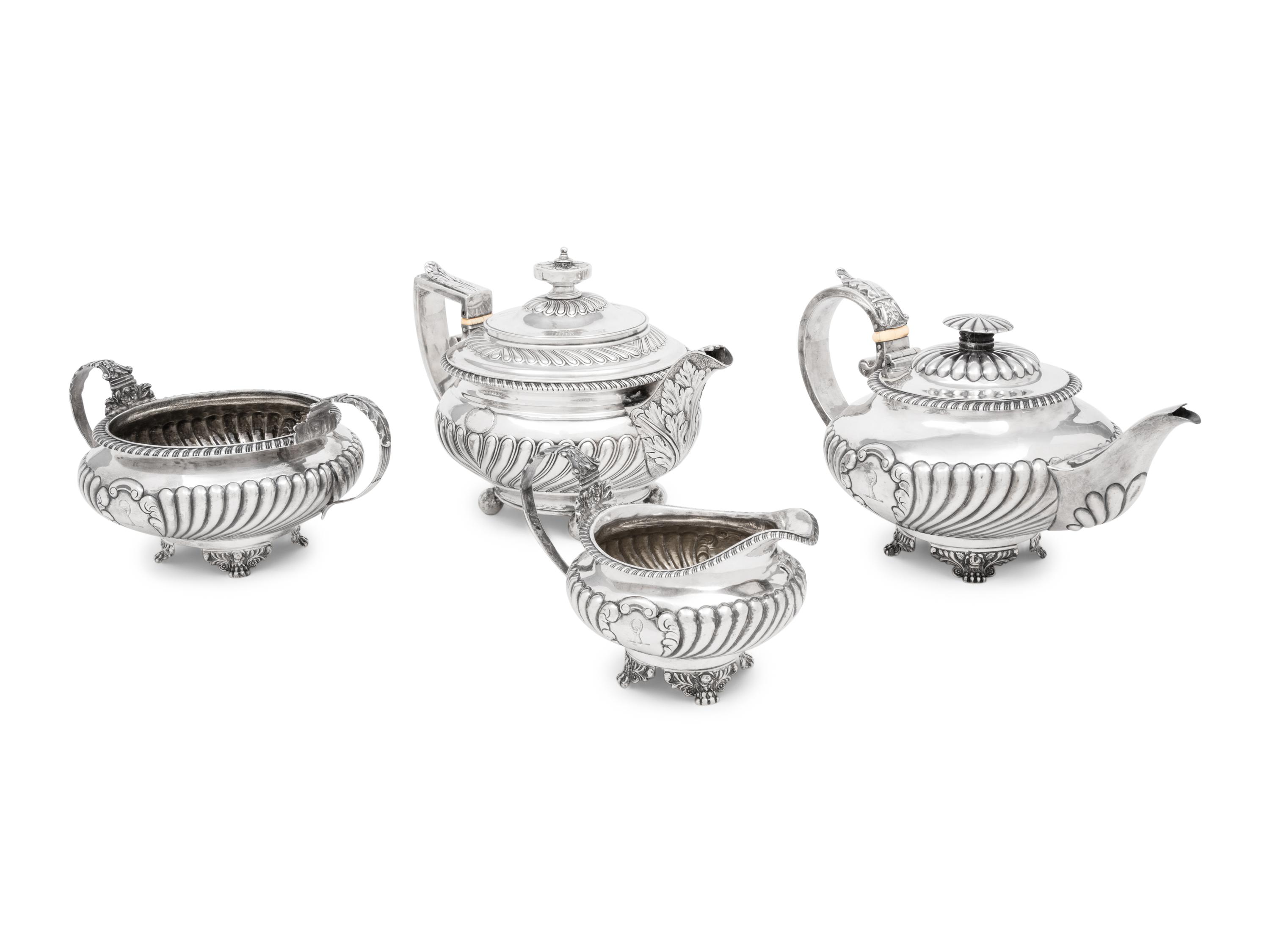 Four Georgian Silver Hollowware Articles
