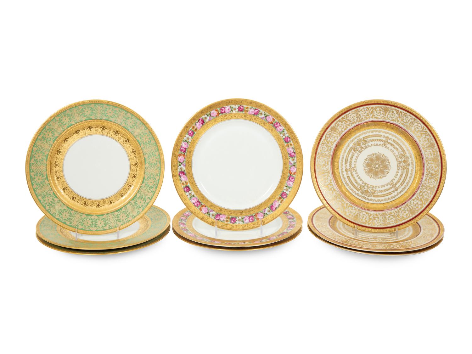 A Group of Selb Bavaria Porcelain Cabinet Plates
