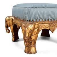 An Indian Giltwood Stool