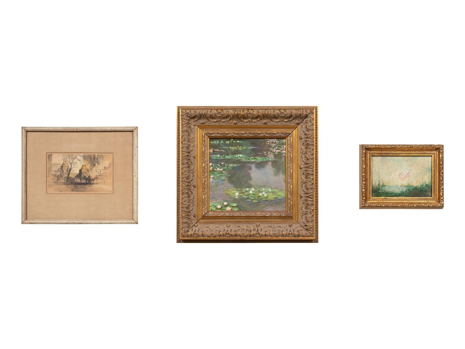A Collection of Three Small Framed Artworks