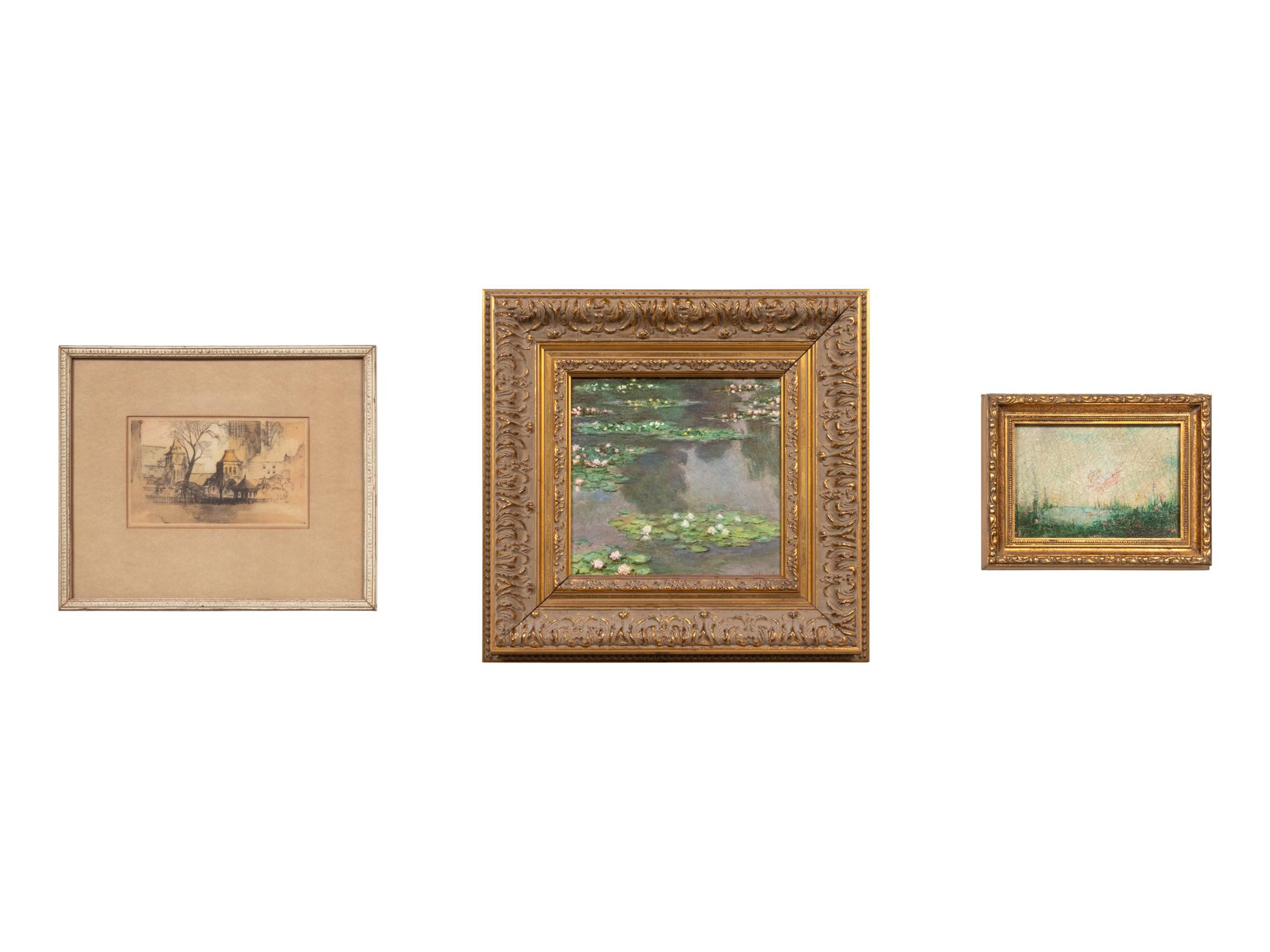 A Collection of Three Small Framed Artworks