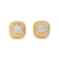 DAVID YURMAN, YELLOW GOLD AND DIAMOND EARRINGS