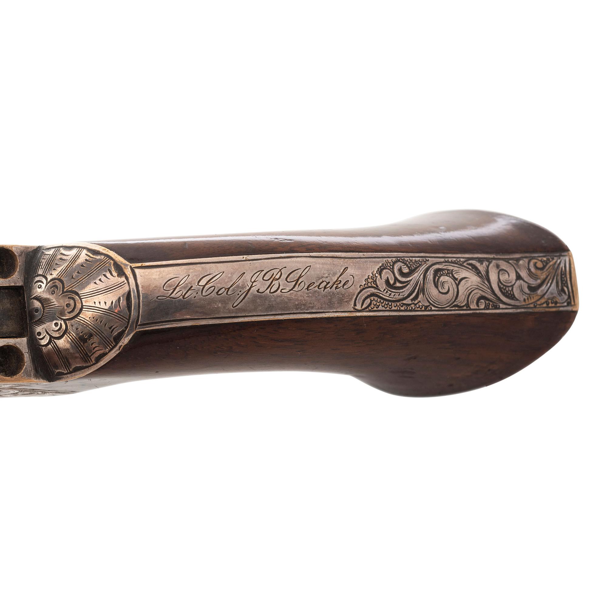 Moore 7-Shot Revolver Inscribed to Lt. Col. J.B. Leake - POW - with CDV and GAR Badge