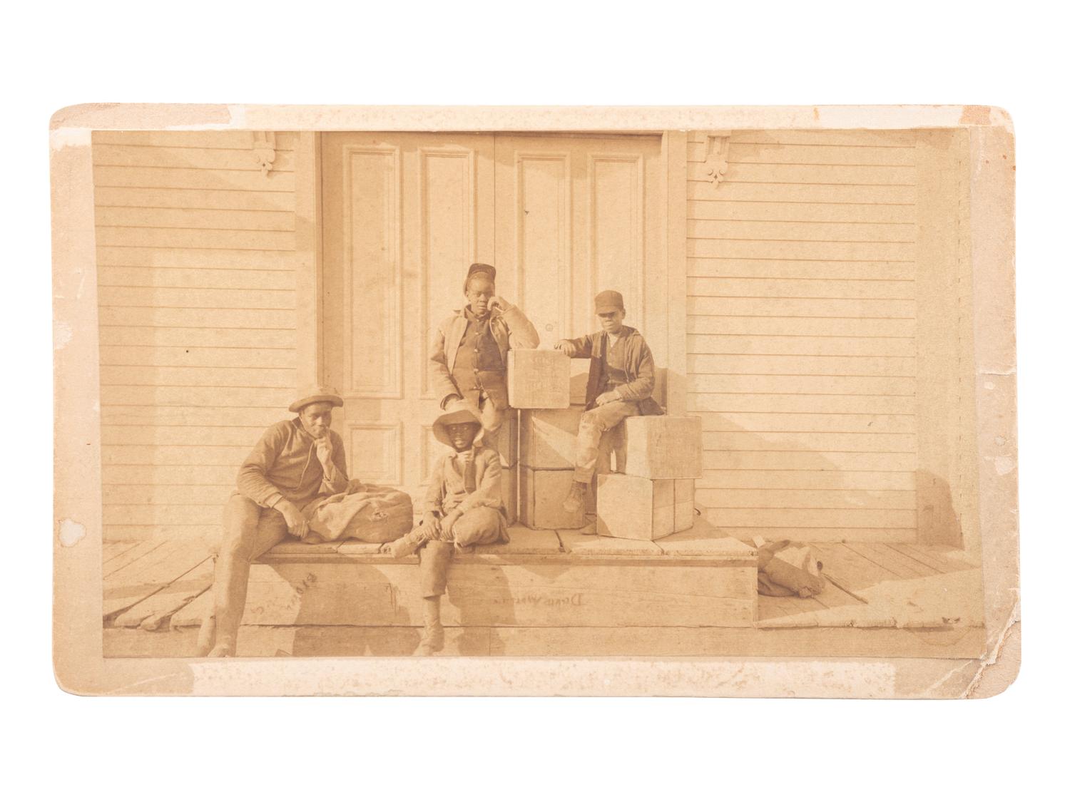 [EARLY PHOTOGRAPHY]. BAULCH, William, photographer. Young Workers . Fortress Monroe, VA: ca 1880s.