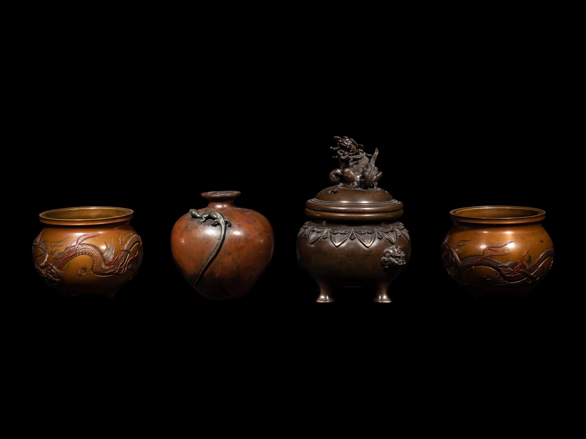 Four Japanese Bronze Articles