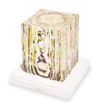 Rough Cut Block with Red, Yellow, Black and White , 2012