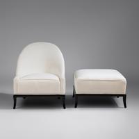Chair and ottoman Widdicomb, USA
