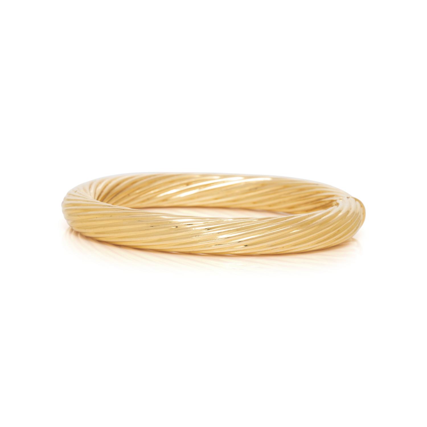 YELLOW GOLD BANGLE BRACELET