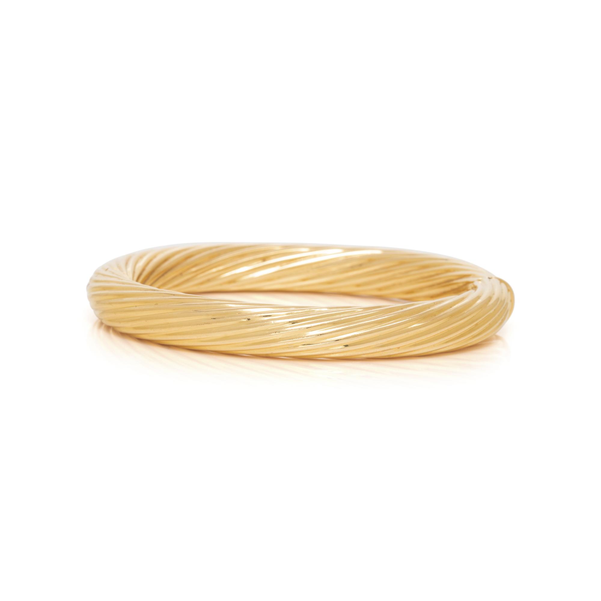 YELLOW GOLD BANGLE BRACELET