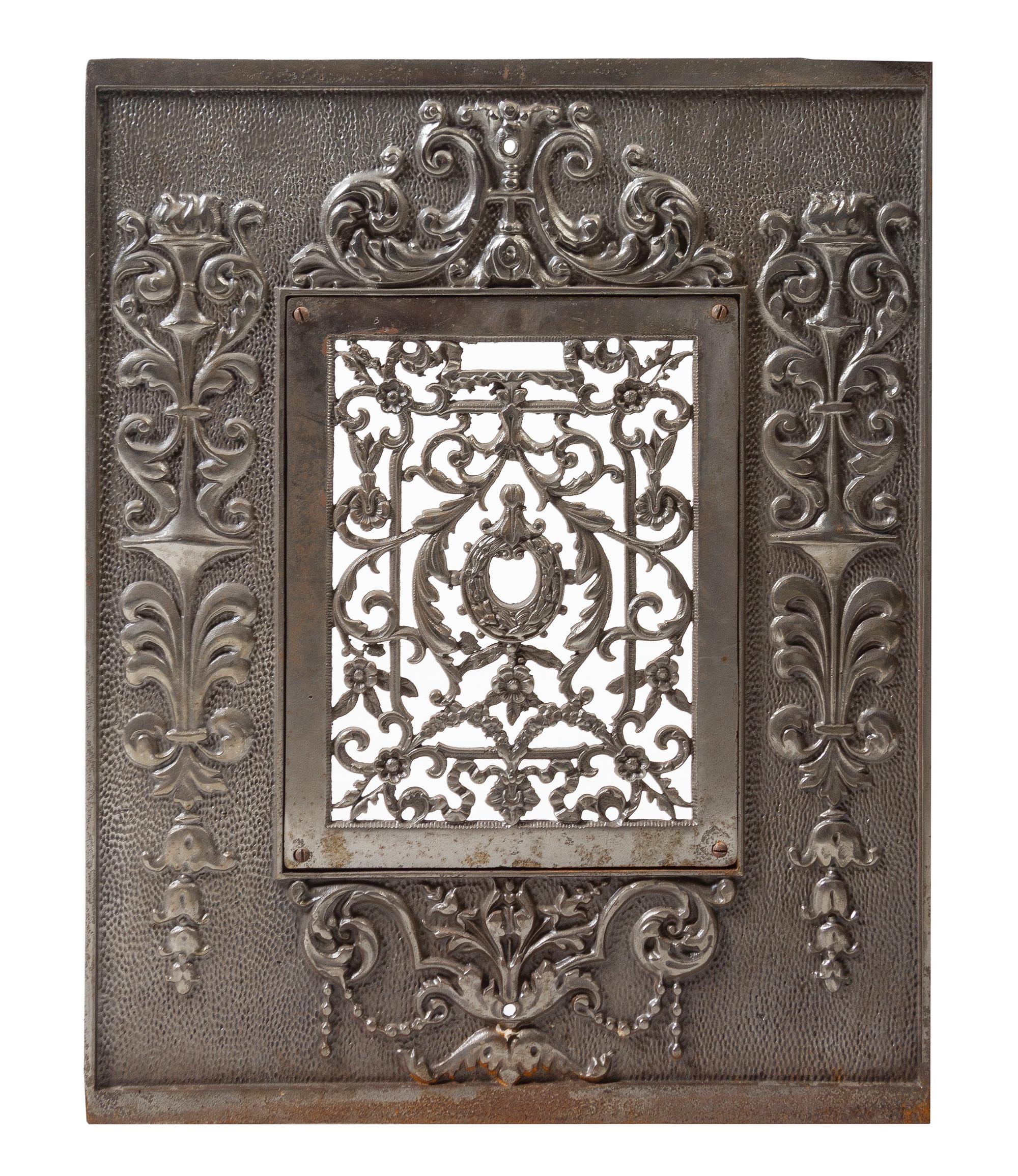 A Cast Iron Fireplace Back Height 30 1/2 inches. — 19TH/20TH CENTURY