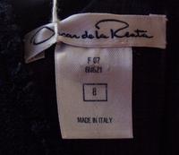 An Oscar de le Renta Navy Wool Sleeveless Shift Dress, Size 8.